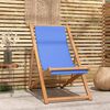 vidaXL Ξαπλώστρα Μπλε 56 x 105 x 96 εκ. από Ξύλο Teak