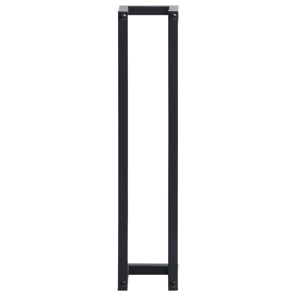 vidaXL Βάση για Πετσέτες Επιτοίχια Μαύρη 12,5x12,5x60 εκ. Σιδερένια