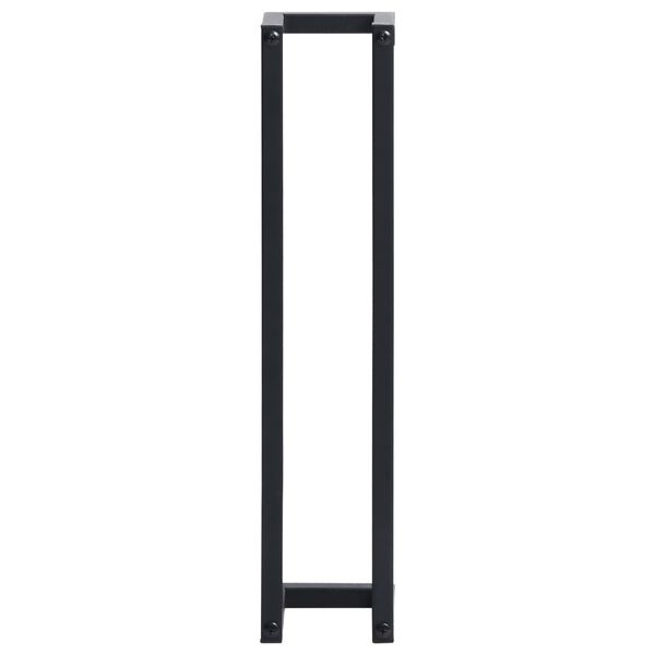 vidaXL Βάση για Πετσέτες Επιτοίχια Μαύρη 12,5x12,5x60 εκ. Σιδερένια