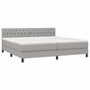 vidaXL &Kappa;&rho;&epsilon;&beta;ά&tau;&iota; Boxspring &mu;&epsilon; &Sigma;&tau;&rho;ώ&mu;&alpha; & LED &Alpha;&nu;.&Gamma;&kappa;&rho;&iota; 200x200&epsilon;&kappa;. &Upsilon;&phi;&alpha;&sigma;&mu;ά&tau;&iota;&nu;&omicron;