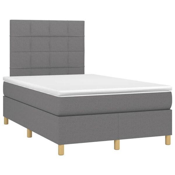 vidaXL &Kappa;&rho;&epsilon;&beta;ά&tau;&iota; Boxspring &mu;&epsilon; &Sigma;&tau;&rho;ώ&mu;&alpha; & LED &Sigma;&kappa;.&Gamma;&kappa;&rho;&iota; 120x200 &epsilon;&kappa; &Upsilon;&phi;&alpha;&sigma;&mu;ά&tau;&iota;&nu;&omicron;