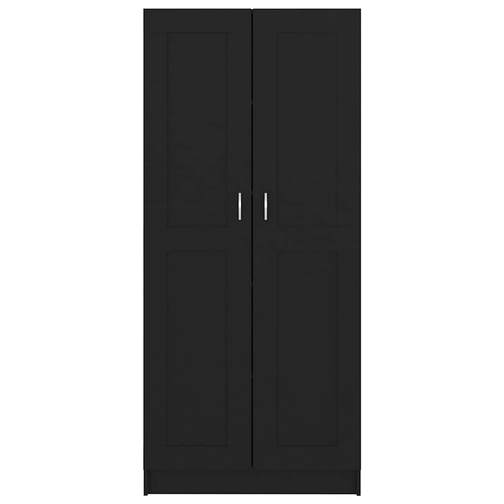 vidaXL Βιβλιοθήκη Μαύρη 82,5 x 30,5 x 185,5 εκ. Επεξ. Ξύλο