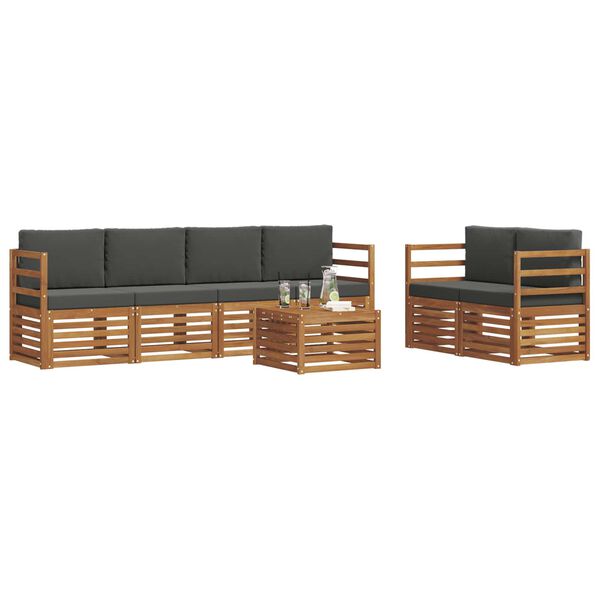 vidaXL &Sigma;&epsilon;&iota;&rho;ά &Kappa;&alpha;&nu;&alpha;&pi;έ &Epsilon;&xi;&omega;&tau;&epsilon;&rho;&iota;&kappa;&omicron;ύ &mu;&epsilon; &mu;&alpha;&xi;&iota;&lambda;ά&rho;&iota; 7 pcs &Phi;&upsilon;&sigma;&iota;&kappa;ό &kappa;&alpha;&iota; &Alpha;&nu;&theta;&rho;&alpha;&kappa;ί