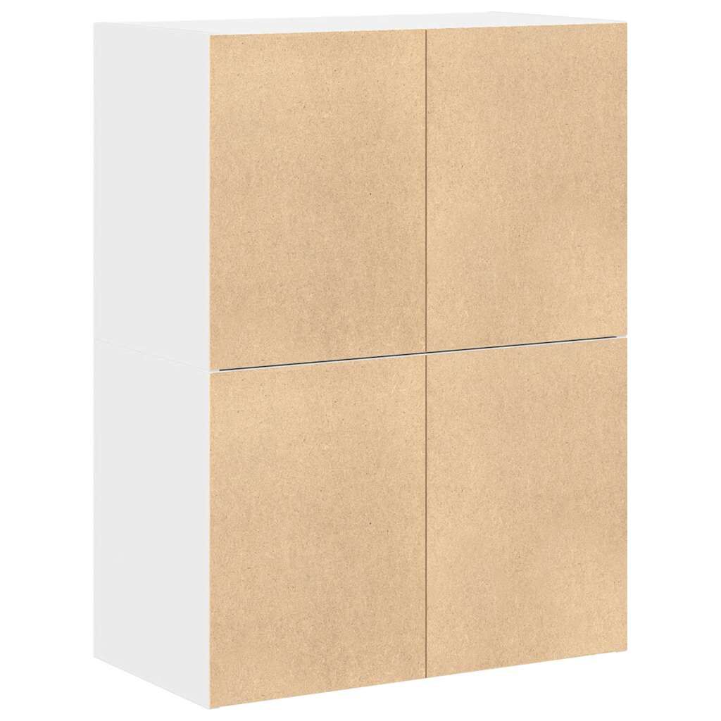 vidaXL Ντουλάπια με 2 συρτάρια 2 τεμάχια Λευκό 60x31x40 cm