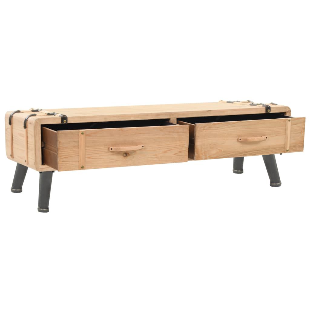vidaXL Έπιπλο Τηλεόρασης 110 x 33 x 35 εκ. από Μασίφ Ξύλο Ελάτης