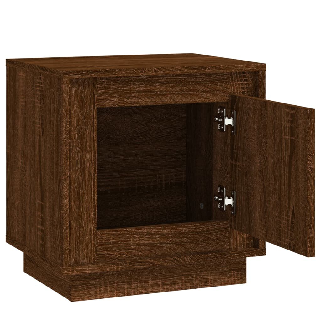 vidaXL Κομοδίνα 2 Τεμ. Καφέ Δρυς 44 x 35 x 45 εκ. Επεξεργασμένο Ξύλο