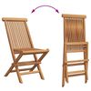 vidaXL Σέτ φαγητού για κήπο 2 pcs Καφέ Μασίφ ξύλο teak