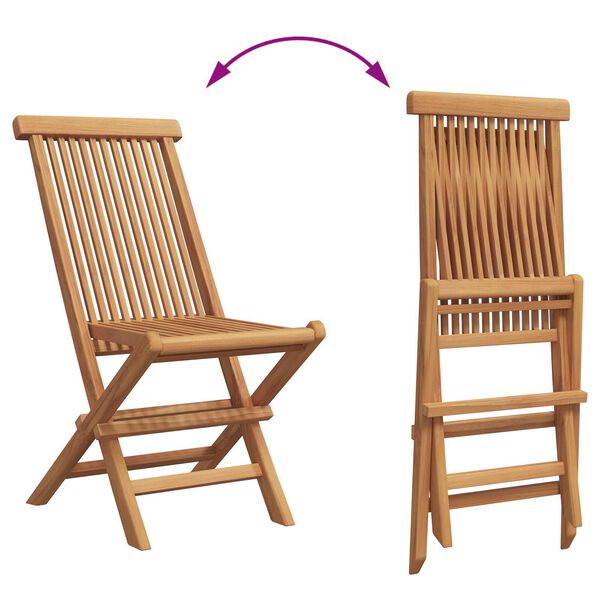 vidaXL Σετ Τραπεζαρίας Κήπου 2 pcs Καφέ Μασίφ ξύλο teak