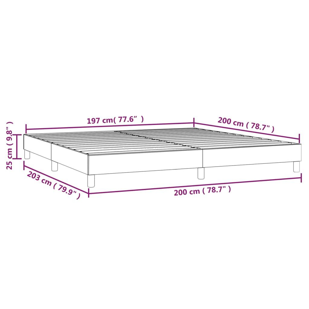 vidaXL Σκελετός Κρεβατιού Χωρίς Στρώμα Μπλε 200x200 εκ.Υφασμάτινο