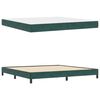 vidaXL Κρεβάτι box spring με στρώμα Σκούρο Πράσινο 200 x 200 cm