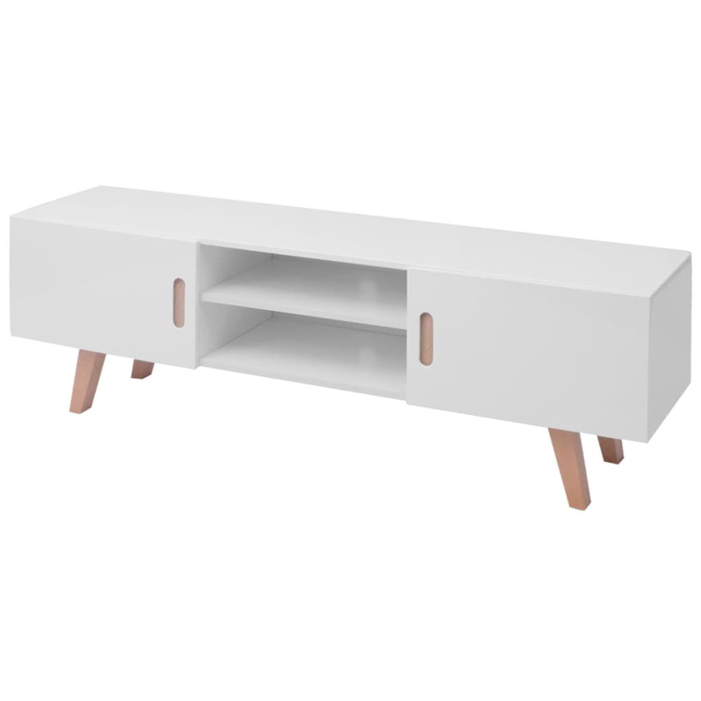 vidaXL Έπιπλο Τηλεόρασης Γυαλιστερό Λευκό 150 x 35 x 48,5 εκ. από MDF
