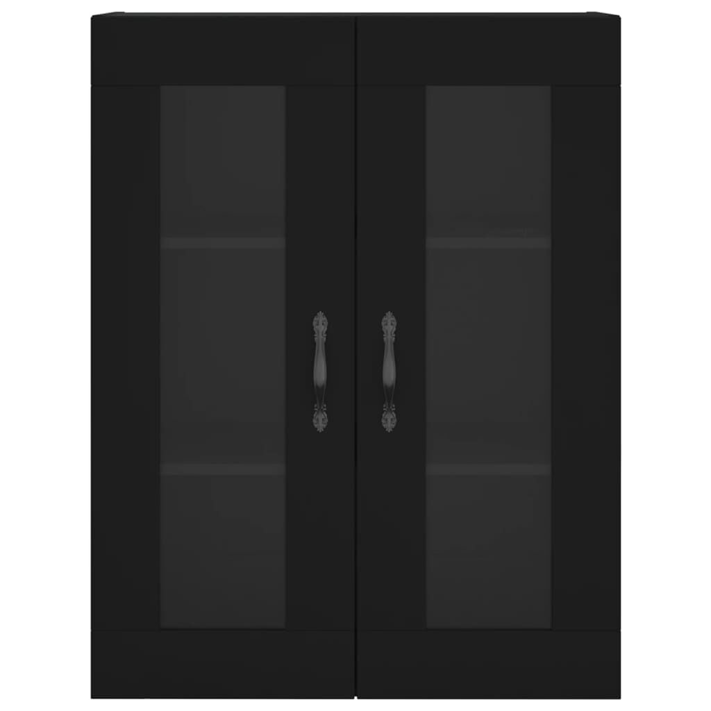 vidaXL Ντουλάπι Μαύρο 69,5x34x180 εκ. από Επεξεργασμένο Ξύλο
