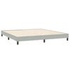 vidaXL Box Spring κρεβάτι με στρώμα ανοιχτό γκρι 200x210 cm Βελούδινο