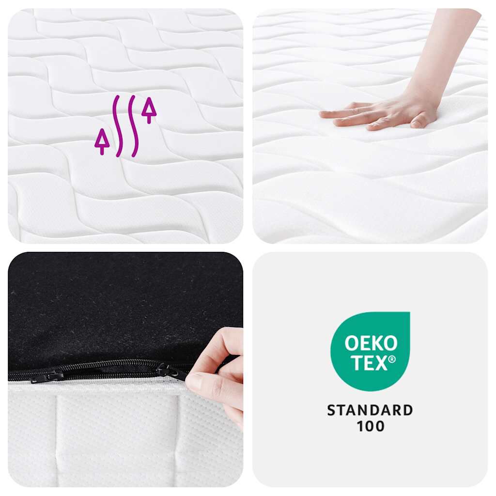 vidaXL Στρώμα με Pocket Springs Μεσαία Σκληρότητα 160 x 200 εκ.
