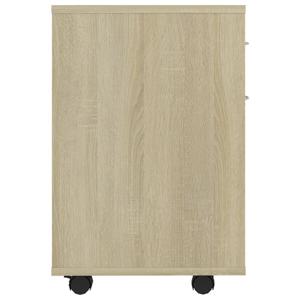 vidaXL Ντουλάπι Τροχήλατο Sonoma Δρυς 45 x 38 x 54 εκ. από Επεξ. Ξύλο