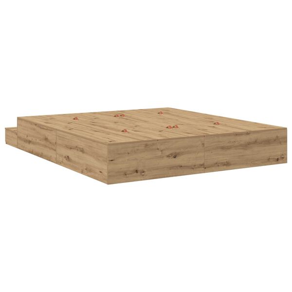 vidaXL Κρεβάτι Αποθήκευσης Artisan Oak 180x200 εκ.