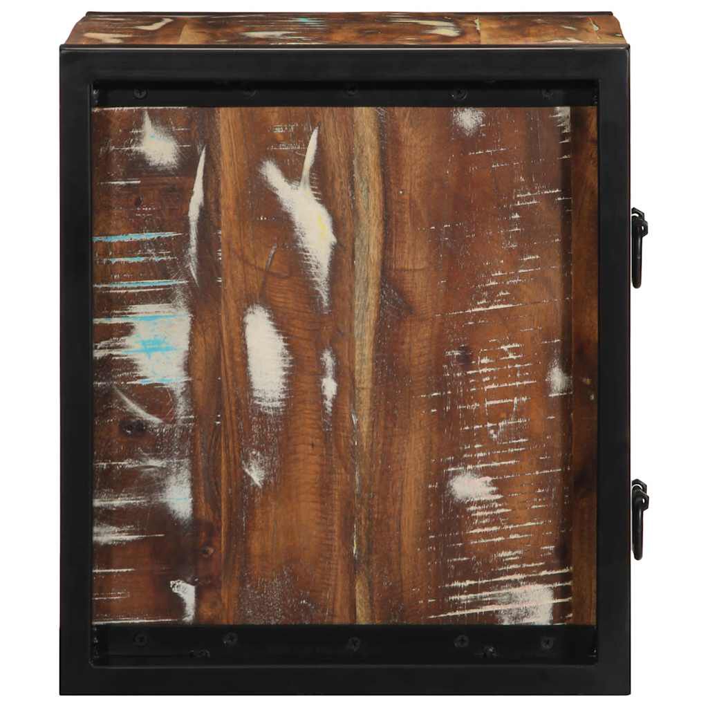 vidaXL Κομοδίνο Πολύχρωμο 40x35x40 cm Στερεό ξύλο αναγεννημένο