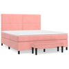 vidaXL &Kappa;&rho;&epsilon;&beta;ά&tau;&iota; Boxspring &mu;&epsilon; &Sigma;&tau;&rho;ώ&mu;&alpha; &Rho;&omicron;&zeta; 160x200 &epsilon;&kappa;. &Beta;&epsilon;&lambda;&omicron;ύ&delta;&iota;&nu;&omicron;