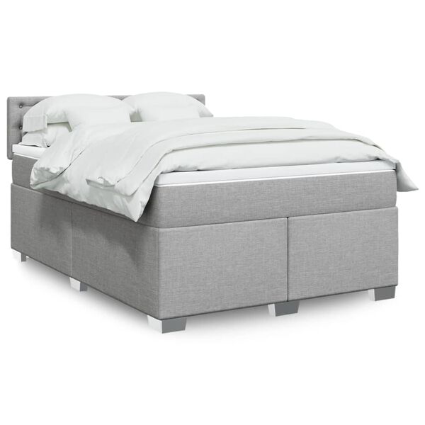 vidaXL &Kappa;&rho;&epsilon;&beta;ά&tau;&iota; Boxspring &mu;&epsilon; &Sigma;&tau;&rho;ώ&mu;&alpha; &Alpha;&nu;&omicron;&iota;&chi;&tau;ό &Gamma;&kappa;&rho;&iota; 140x200 &epsilon;&kappa;. &Upsilon;&phi;&alpha;&sigma;&mu;ά&tau;&iota;&nu;&omicron;