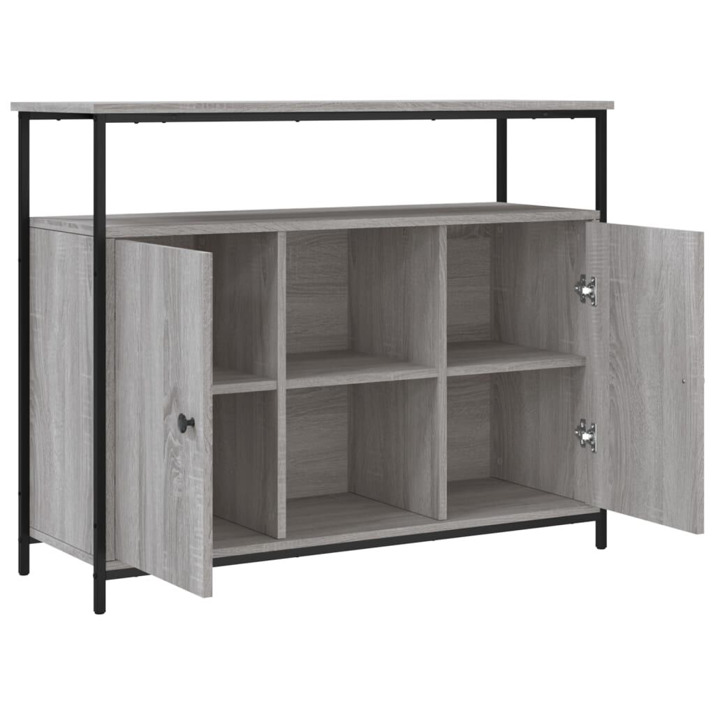 vidaXL Μπουφές Γκρι Sonoma 100x35x80 εκ. από Επεξεργασμένο Ξύλο