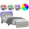 vidaXL &Pi;&lambda;&alpha;ί&sigma;&iota;&omicron; &Kappa;&rho;&epsilon;&beta;&alpha;&tau;&iota;&omicron;ύ &mu;&epsilon; &Kappa;&epsilon;&phi;&alpha;&lambda;ά&rho;&iota; &kappa;&alpha;&iota; LED &Gamma;&kappa;&rho;&iota; sonoma 90 x 200 &epsilon;&kappa;.