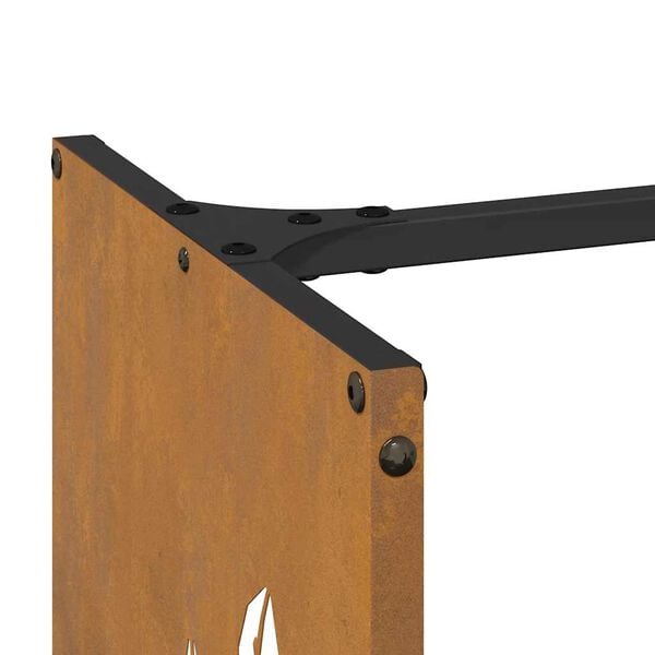 Ράφι για καυσόξυλα vidaXL 40x30x80 cm Ατσάλι σκληρυθέν στον αέρα