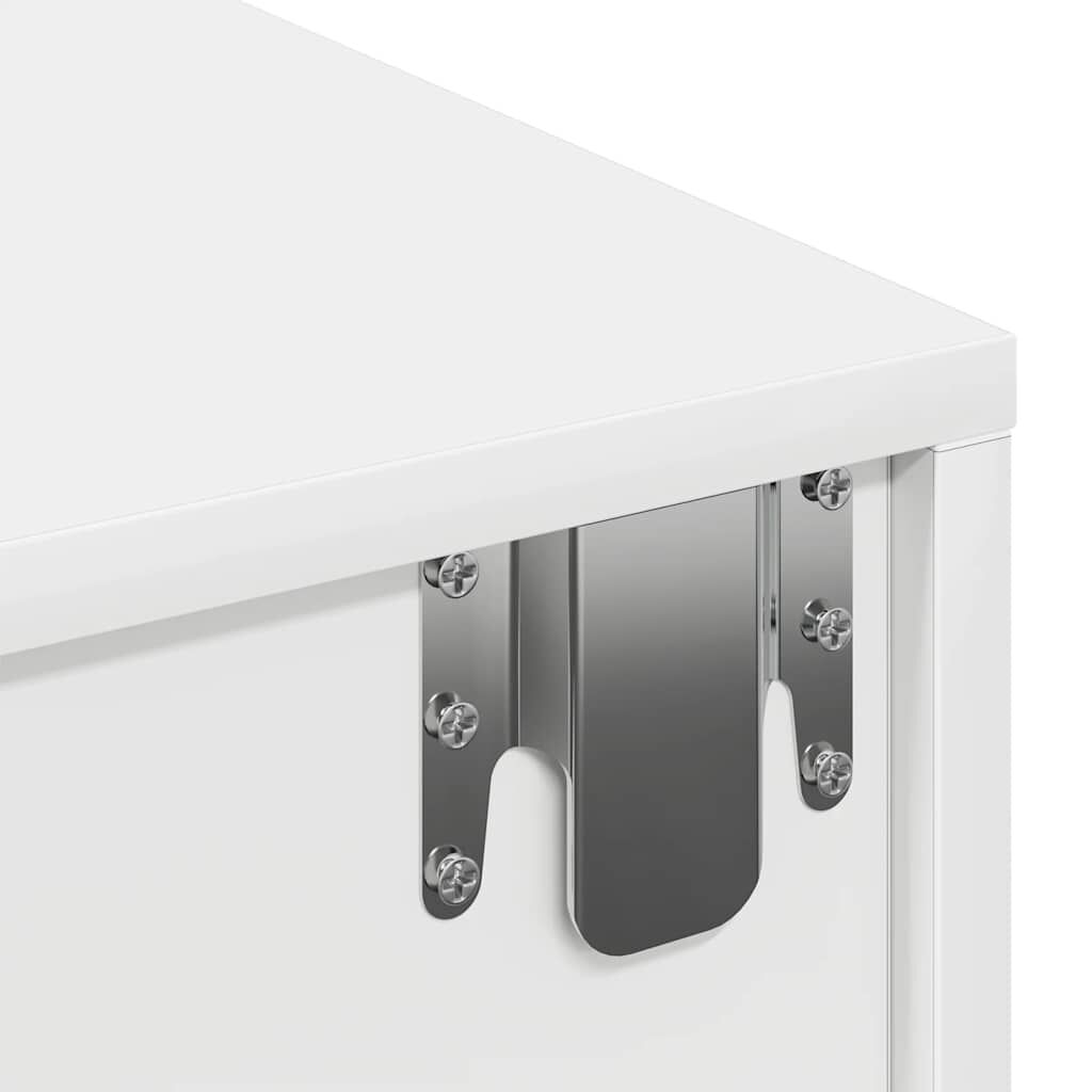 vidaXL Ράφι τοίχου με συρτάρια Λευκό 60x26,5x15 cm Κατασκευασμένο ξύλο