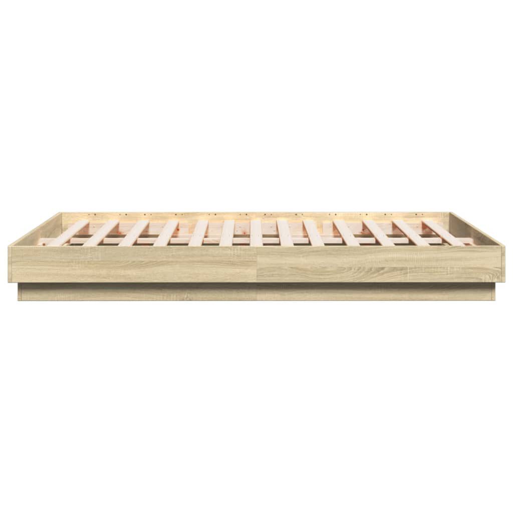 vidaXL Πλαίσιο Κρεβατιού Sonoma Δρυς 160x200 εκ. Επεξεργασμένο Ξύλο