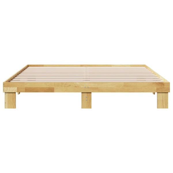 vidaXL Πλαίσιο κρεβατιού χωρίς στρώμα 180x200 cm μασίφ ξύλο δρυς