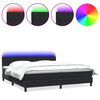 vidaXL &Kappa;&rho;&epsilon;&beta;ά&tau;&iota; Boxspring &mu;&epsilon; &Sigma;&tau;&rho;ώ&mu;&alpha; & LED &Mu;&alpha;ύ&rho;&omicron; 200x220 cm &Beta;&epsilon;&lambda;&omicron;ύ&delta;&iota;&nu;&omicron;