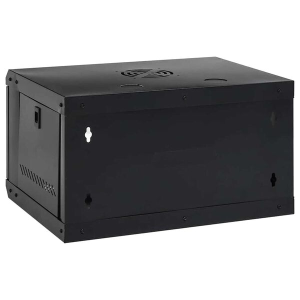 vidaXL Ντουλάπα δικτύου με αποθήκευση Μαύρο 53 x 45 x 30 εκ Ατσάλι