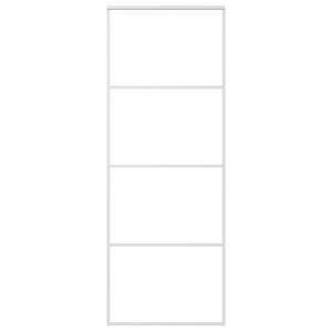 vidaXL Συρόμενη Πόρτα Λευκή 76 x 205 εκ. από Γυαλί ESG / Αλουμίνιο