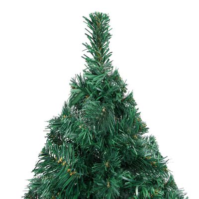 vidaXL Χριστουγεν Δέντρο Προφωτισμένο Τεχνητό Μπάλες Πράσινο 120εκ PVC