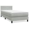 vidaXL &Kappa;&rho;&epsilon;&beta;ά&tau;&iota; Boxspring &mu;&epsilon; &Sigma;&tau;&rho;ώ&mu;&alpha; & LED &alpha;&nu;&omicron;&iota;&chi;&tau;ό &gamma;&kappa;&rho;&iota; 90x210 cm &Beta;&epsilon;&lambda;&omicron;ύ&delta;&iota;&nu;&omicron;