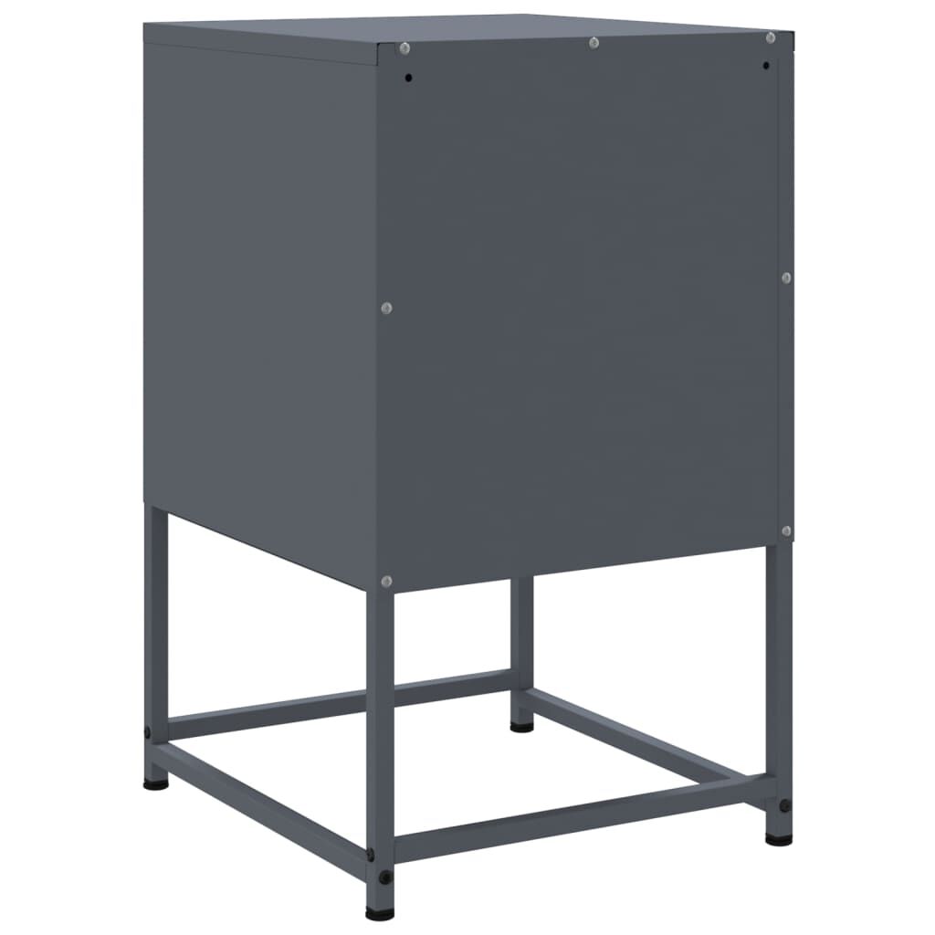 vidaXL Κομοδίνο Ανθρακί 36 x 39 x 60,5 εκ. Ατσάλινο