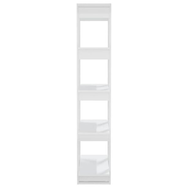 vidaXL Βιβλιοθήκη/Διαχωριστικό Γυαλιστερό Λευκό 80 x 30 x 160 εκ.