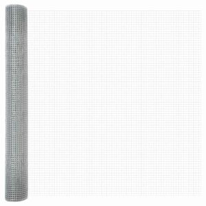 vidaXL Συγκολλητός φράχτης από σύρμα Ασημί 1.2 x 50 m Ατσάλι
