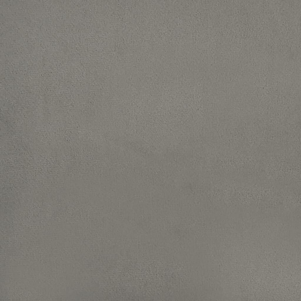 vidaXL Κρεβάτι Boxspring με Στρώμα & LED Αν.Γκρι 120x190εκ. Βελούδινο