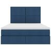 vidaXL Κρεβάτι Αποθήκης με στρώμα Μπλε 140 x 200 cm Τεχνητό Δέρμα