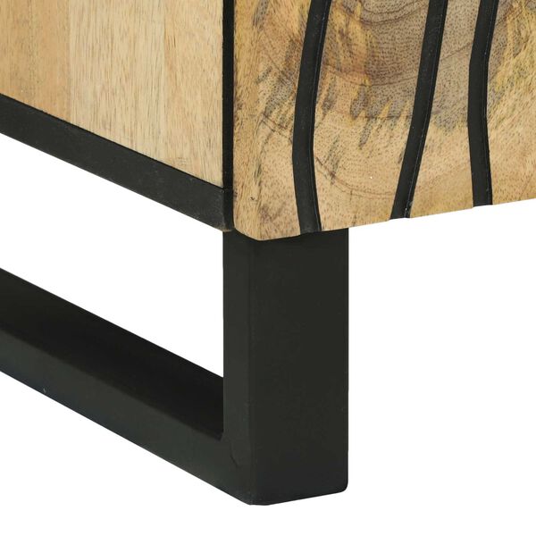 vidaXL Μπουφές 60 x 33.5 x 75 εκ - Φτιαγμένος από Μασίφ Ξύλο Μάνγκο και Μηχανισμένο Ξύλο