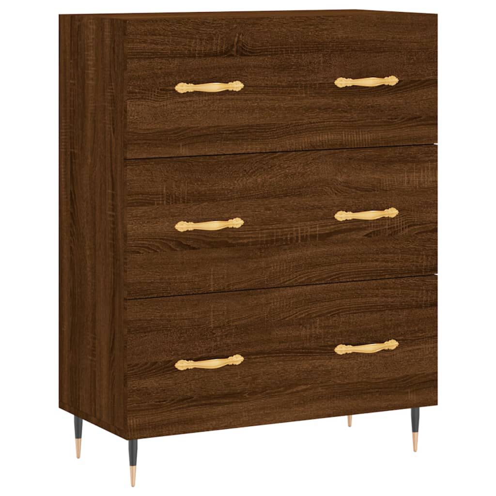 vidaXL Ντουλάπι Καφέ Δρυς 69,5 x 34 x 90 εκ. Επεξεργασμένο Ξύλο