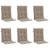 vidaXL Μαξιλάρια Καρέκλας Κήπου Πλάτη 6τεμ Taupe 100x50x3εκ Oxford Ύφ.