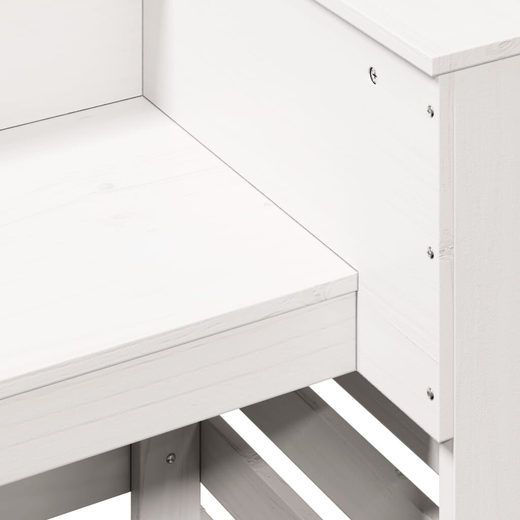 vidaXL Τραπέζι Μπαρ Εξ. Χώρου Λευκό 113,5x50x103 εκ. Μασίφ Πεύκο