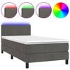 vidaXL &Kappa;&rho;&epsilon;&beta;ά&tau;&iota; Boxspring &mu;&epsilon; &Sigma;&tau;&rho;ώ&mu;&alpha; & LED &Sigma;&kappa;. &Gamma;&kappa;&rho;&iota; 100x200&epsilon;&kappa;. &Beta;&epsilon;&lambda;&omicron;ύ&delta;&iota;&nu;&omicron;
