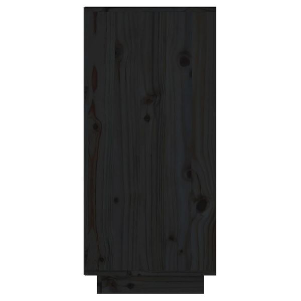 vidaXL Ντουλάπι Κονσόλα Μαύρο 60 x 34 x 75 εκ. από Μασίφ Ξύλο Πεύκου