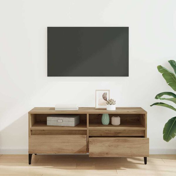 vidaXL &Nu;&tau;&omicron;&upsilon;&lambda;ά&pi;&iota; TV &mu;&epsilon; &sigma;&upsilon;&rho;&tau;ά&rho;&iota; Artisan Oak 100 x 34,5 x 44,5 &epsilon;&kappa;.