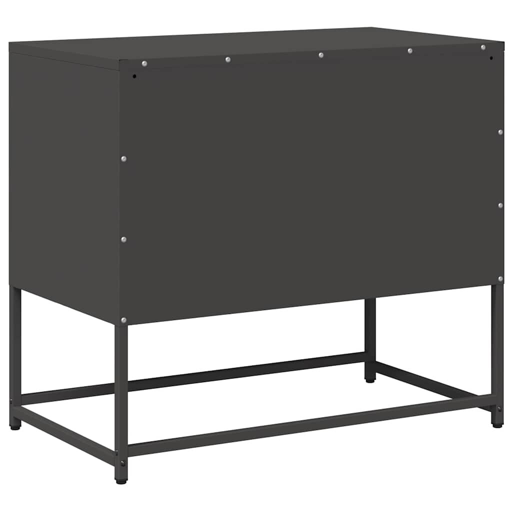 vidaXL Έπιπλο Τηλεόρασης Μαύρο 68,5x39x60,5 εκ. Ατσάλινο