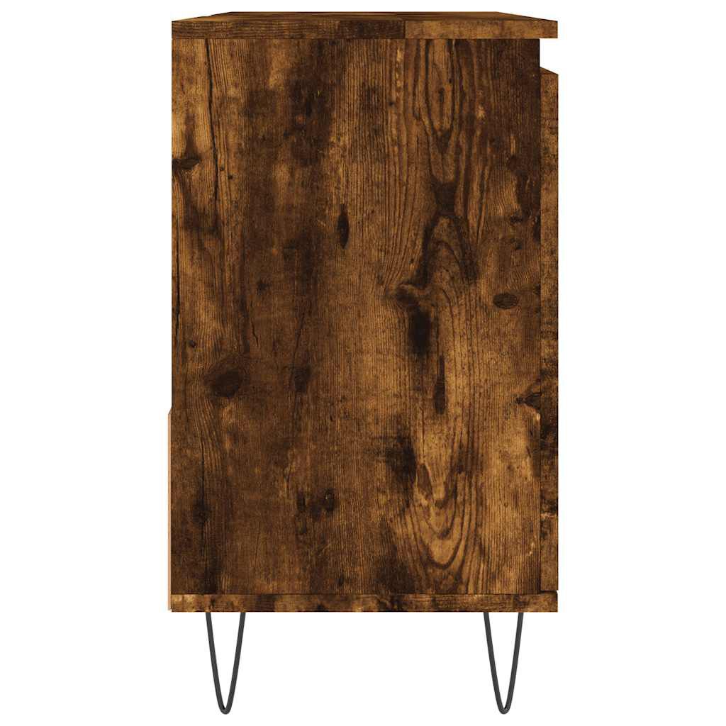 vidaXL Ντουλάπι Μπάνιου Καπνιστή Δρυς 65x33x60 εκ. Επεξεργασμένο Ξύλο