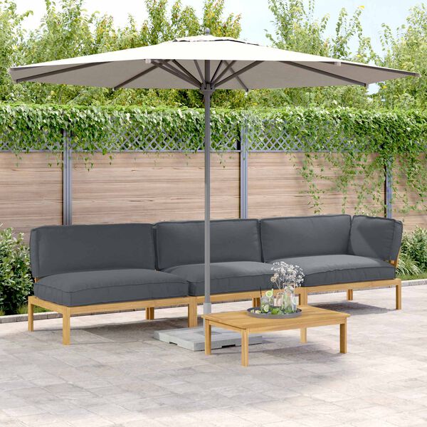 vidaXL &Sigma;&epsilon;&tau; &Kappa;&alpha;&nu;&alpha;&pi;έ &mu;&epsilon; &mu;&alpha;&xi;&iota;&lambda;ά&rho;&iota; 4 pcs &Alpha;&nu;&theta;&rho;&alpha;&kappa;ί &Sigma;&tau;&epsilon;&rho;&epsilon;ό &Xi;ύ&lambda;&omicron; &Alpha;&kappa;&alpha;&kappa;ί&alpha;&sigmaf;