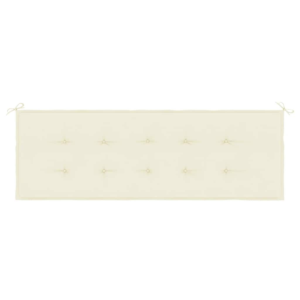 vidaXL Μαξιλάρι Πάγκου Κήπου Κρεμ 150x50x4 εκ. Ύφασμα Oxford